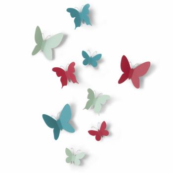 Mariposa Fluturi Color set 9 buc Multicolor L12/10/10xH15/14/10cm