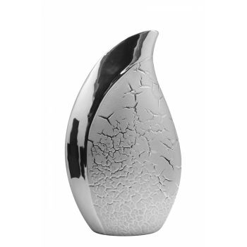 Vaza decorativa din Ceramica Argintiu L20xH34cm Mandalor