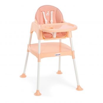 Scaun de masa pentru bebelusi, 3in1, 86x55 cm, Plastic, Roz somon ieftin