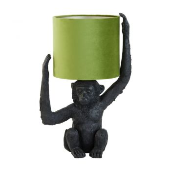 Veioză verde/negru (înălțime 51 cm) Monkey – Light & Living