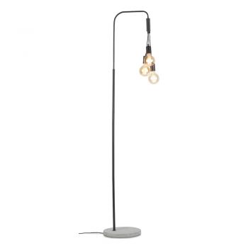 Lampadar negru/gri cu abajur din metal (înălțime 190 cm) Oslo – it's about RoMi