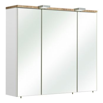 Dulap de baie suspendat alb cu oglindă 80x70 cm Set 923 - Pelipal ieftin