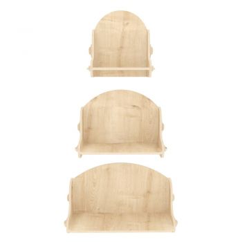 Rafturi 3 buc. cu aspect de lemn de stejar Sima – Kalune Design ieftin