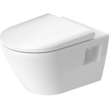 Vas wc suspendat Duravit D-Neo Rimless 37x54cm HygieneGlaze alb
