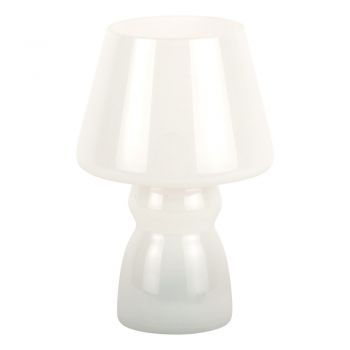 Veioză albă LED cu abajur din sticlă (înălțime 25,5 cm) Classic – Leitmotiv ieftina