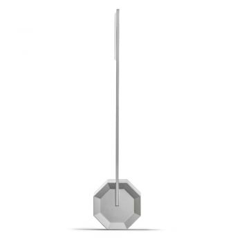 Veioză argintie cu luminozitate reglabilă (înălțime 38 cm) Octagon One – Gingko