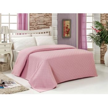 Cuvertura pique Single, Pink, Bella Carine by Esil Home, Bumbac