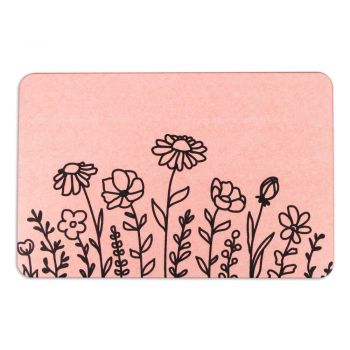 Covoraș de baie roz deschis 39x60 cm Floral Lines – Artsy Doormats ieftin