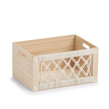 Cutie pentru depozitare din lemn, Boho II Natural, L35xl25xH18 cm