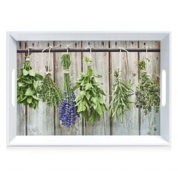 Tava pentru servire Herbs, Melamina Multicolor, l50xA35xH5 cm