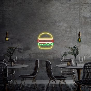 Aplica de Perete Neon Hamburger