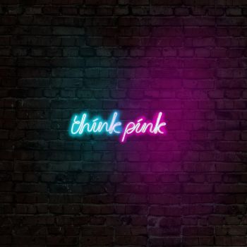 Aplica de Perete Neon Think Pink, 57 x 19 cm
