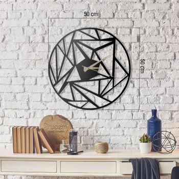 Ceas de perete Prisma, Negru, 50x0.2x50 cm