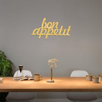 Decoratiune de perete Metal Bon Appetit goldies, Cupru, 30x1x50 cm