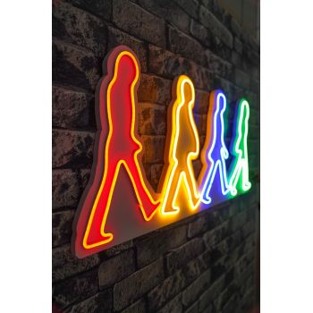 Lampa Neon The Beatles, Multicolor, 72X2X35 Cm
