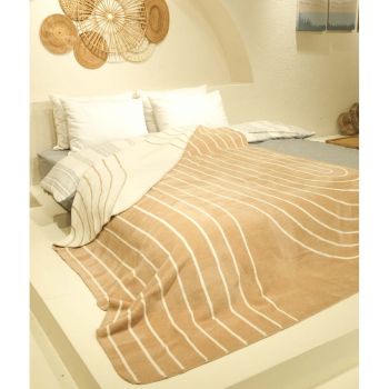 Cuvertură galben ocru/albă pentru pat dublu 200x220 cm Twin – Oyo Concept ieftina