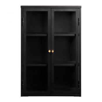 Vitrină neagră din metal 60x90 cm Carmel – Unique Furniture ieftina