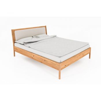 Pat din lemn de stejar 90x200 cm Pola – The Beds ieftin