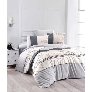 Lenjerie de pat pentru o persoana Single XL (DE), Pine - Grey, Life Style, Bumbac Ranforce ieftina