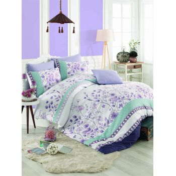 Lenjerie de pat pentru o persoana (DE), Sudenaz - Lilac, Pearl Home, Bumbac Ranforce