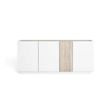 Comodă albă/în culoare naturală cu aspect de lemn de stejar 180x78 cm Udine – Marckeric ieftina