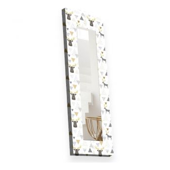 Oglindă de perete cu ramă din lemn 40x120 cm – Wallity