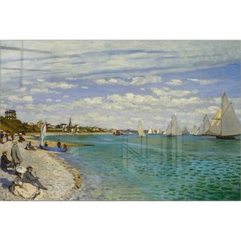 Tablou din sticlă 100x70 cm Claude Monet – Wallity