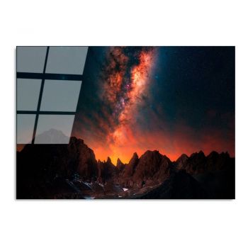 Tablou din sticlă 100x70 cm Night Sky – Wallity