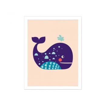 Tablou pentru copii 24x29 cm Whale – Wallity