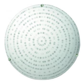 Plafonieră albă cu abajur din sticlă ø 30 cm Circle – Candellux Lighting