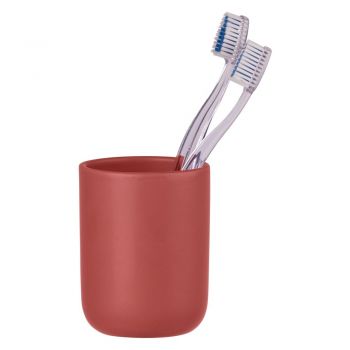 Suport pentru periuța de dinți roșu din ceramică Olinda – Allstar ieftin