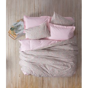 Lenjerie de pat pentru o persoana (EU) (IT), Sihu - Pink, Cotton Box, Bumbac Ranforce ieftina