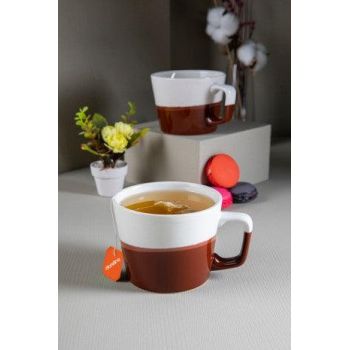 Cană de cafea, Maro deschis, 9x7.5x9 cm