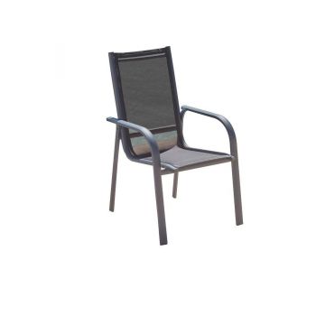 Scaun de gradina Lena - Chair, Aliminiu, Gri, 66 x 98 x 59 cm