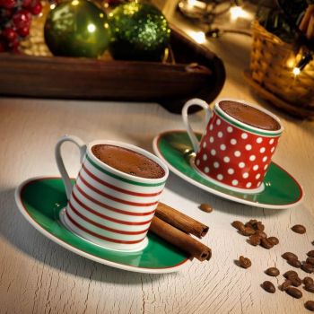 Set cești de cafea Coffee Cup Set RU04KT47010125, Alb, 13x10x13 cm