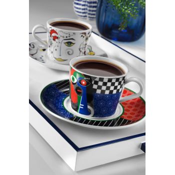 Set de cani de ceai Tea Cup Set ITRY02CT42010878, Multicolor, 19x9x19 cm
