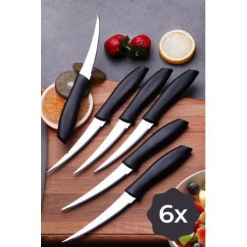 Set de cuțite Knife Set Magic, Negru, 15x5x28 cm