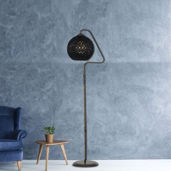 Lampa de podea ASY156 Floor Lamp, Negru - Aur, 22 x 154 x 22 cm
