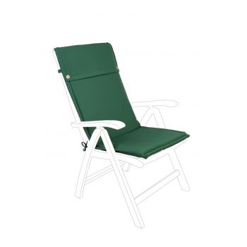 Perna pentru scaun de gradina cu spatar inalt Poly180, Bizzotto, 50 x 120 cm, poliester impermeabil, verde inchis ieftin