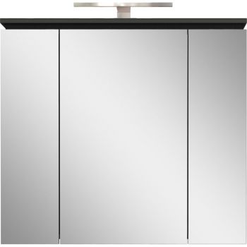 Dulap de baie gri antracit cu oglindă/cu iluminare 76x74 cm Modesto – Germania ieftin