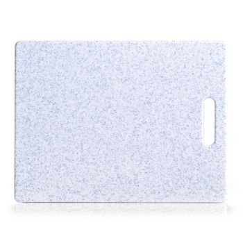 Tocator cu maner, din plastic, Granite Large Gri Deschis, L36,5xl27,5xH0,8 cm