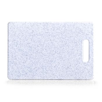 Tocator cu maner, din plastic, Granite Medium Gri Deschis, L30xl20xH0,8 cm