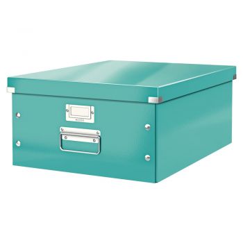 Cutie de depozitare verde/turcoaz din carton cu capac 37x48x20 cm Click&Store – Leitz ieftina