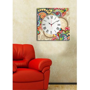 Ceas de perete, 4545CS-44, Canvas, Dimensiune: 45 x 45, Multicolor