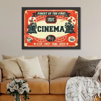 Tablou decorativ, Cinema 4 (35 x 45), MDF , Polistiren, Multicolor
