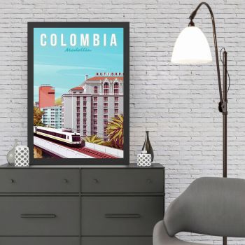Tablou decorativ, Colombia (35 x 45), MDF , Polistiren, Multicolor