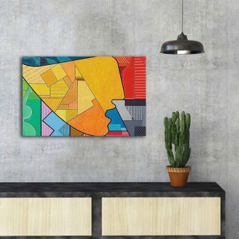 Tablou decorativ, FAMOUSART-095, Canvas, Dimensiune: 45 x 70 cm, Multicolor