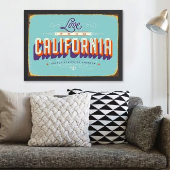 Tablou decorativ, California (40 x 55), MDF , Polistiren, Multicolor