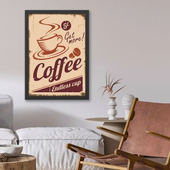 Tablou decorativ, Coffee (40 x 55), MDF , Polistiren, Multicolor