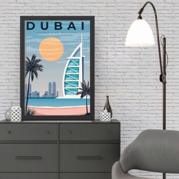Tablou decorativ, Dubai (40 x 55), MDF , Polistiren, Multicolor